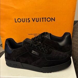 Louis Vuitton Men's Dark Suede Sneakers